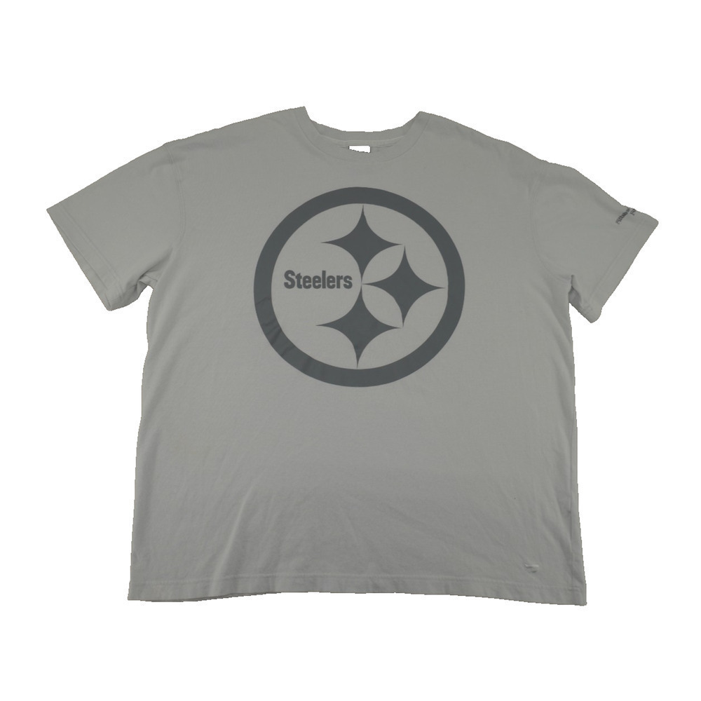 Pittsburgh Steelers Gray Logo Graphic T-Shirt Signature Men’s XL Football Tee